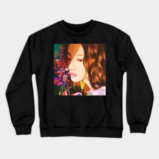 Divine Feminine Japanese Garden Portrait Crewneck Sweatshirt